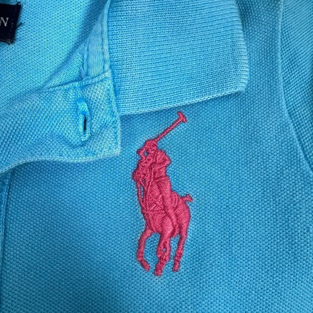 Ralph Lauren Baby Girls‎ Dress and Leggings Size 12M Ombre Embroidered Pony